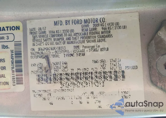 3FA6P0H78JR118313: 43027157