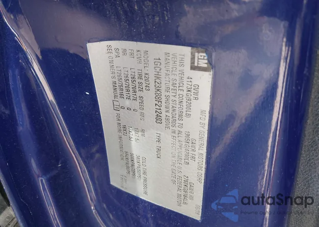 1GCHK23K88F212403: 43027169