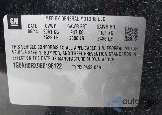 1G6AH5RX9E0196122: 43028348