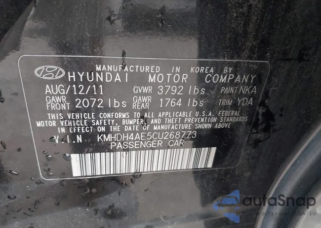 KMHDH4AE5CU268773: 43028473