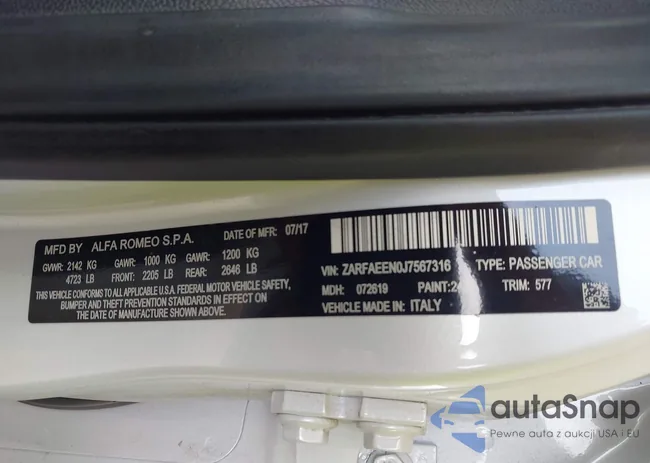 ZARFAEEN0J7567316: 43028481