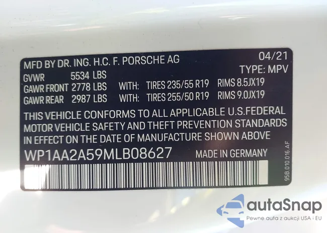 WP1AA2A59MLB08627: 43028594