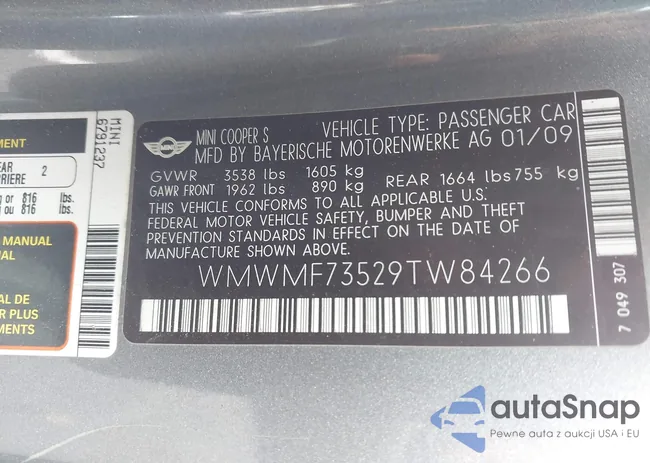 WMWMF73529TW84266: 43028809