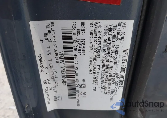 2FAFP71V78X105484: 43028082