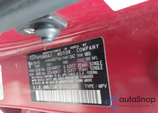 KM8JT3AF3FU101689: 43028112