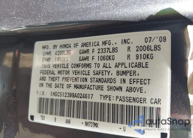 1HGCS12399A024617: 43029318