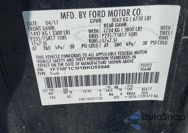 1FTMF1CM1BKD55948: 43029343