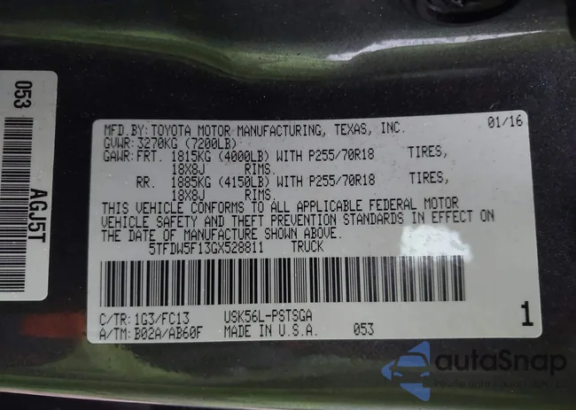 5TFDW5F13GX528811: 43029403