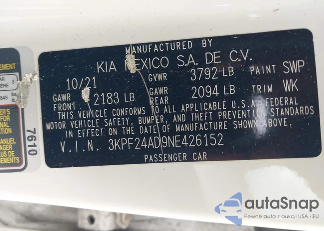 3KPF24AD9NE426152: 43029424