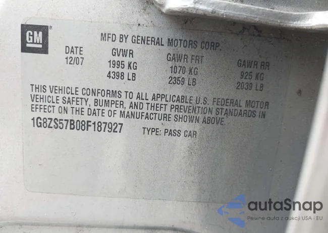 1G8ZS57B08F187927: 43029435