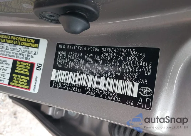 2T1BURHEXGC704546: 43029516