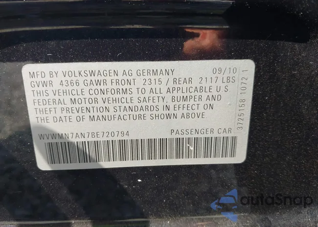 WVWMN7AN7BE720794: 43029563
