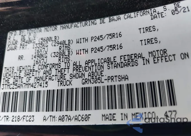 3TMCZ5AN7MM427415: 43029671