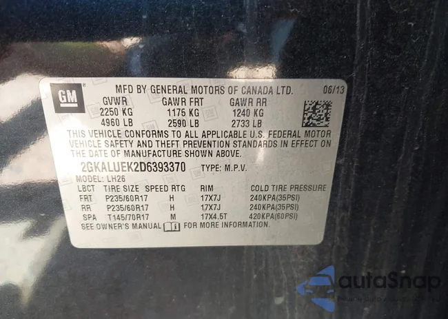 2GKALUEK2D6393370: 43029683