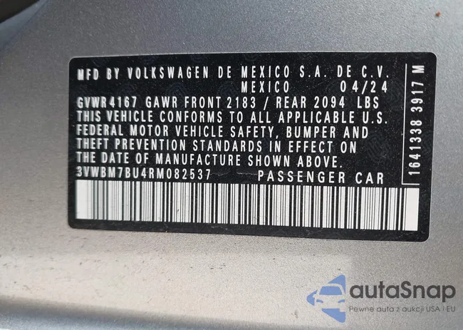 3VWBM7BU4RM082537: 43029764