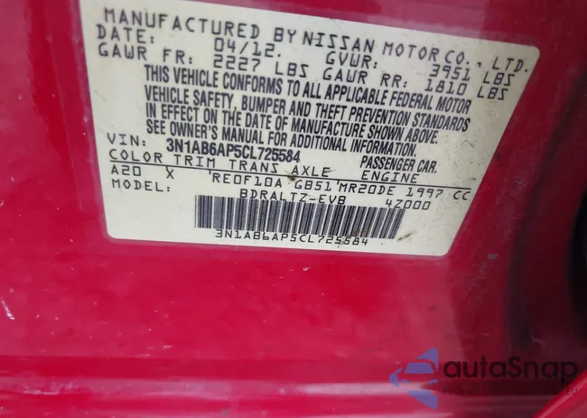 3N1AB6AP5CL725584: 43029806