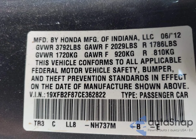 19XFB2F87CE362822: 43028877