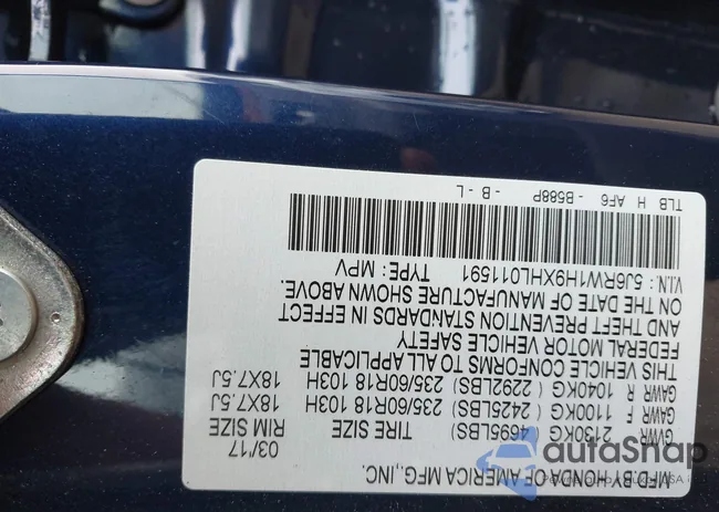 5J6RW1H9XHL011591: 43028902