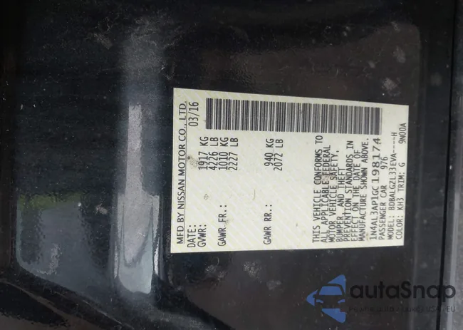 1N4AL3AP1GC198174: 43028989