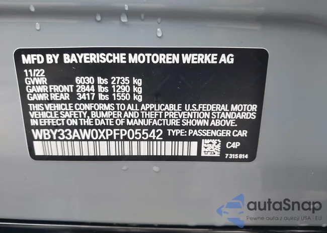 WBY33AW0XPFP05542: 43029006