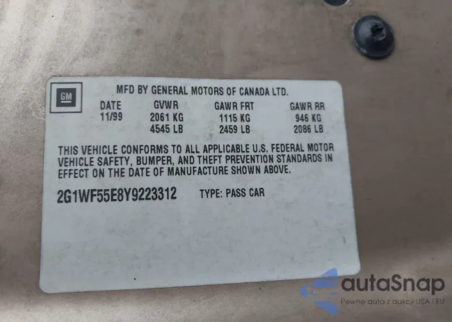 2G1WF55E8Y9223312: 43029027