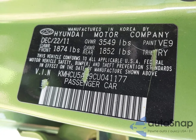 KMHCU5AE9CU041177: 43029086