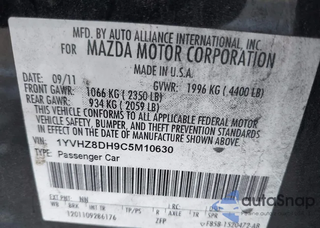 1YVHZ8DH9C5M10630: 43029092