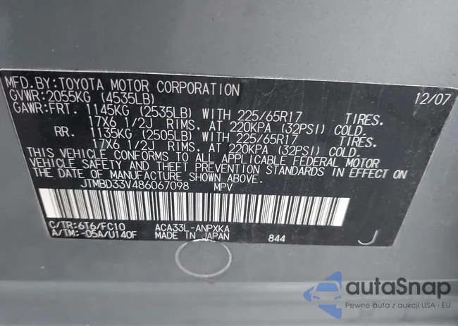 JTMBD33V486067098: 43030391