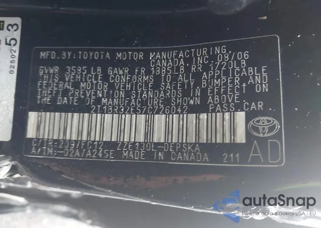 2T1BR32E57C726042: 43030392