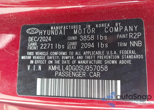 KMHLL4DG0SU957058: 43030457