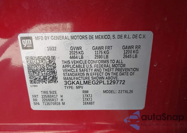 3GKALMEG2PL129772: 43030474