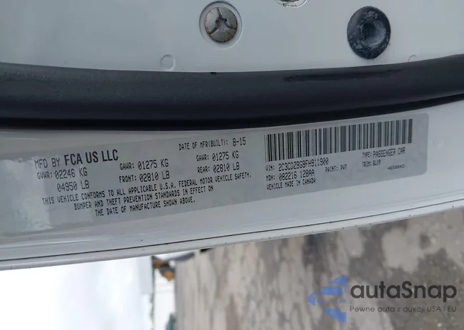 2C3CDZBG8FH911900: 43030669