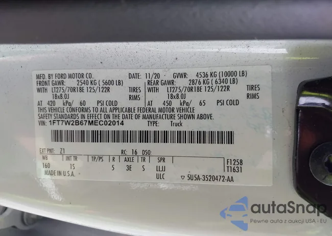 1FT7W2B67MEC02014: 43030698