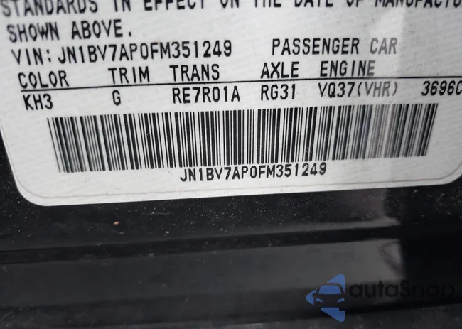 JN1BV7AP0FM351249: 43030707