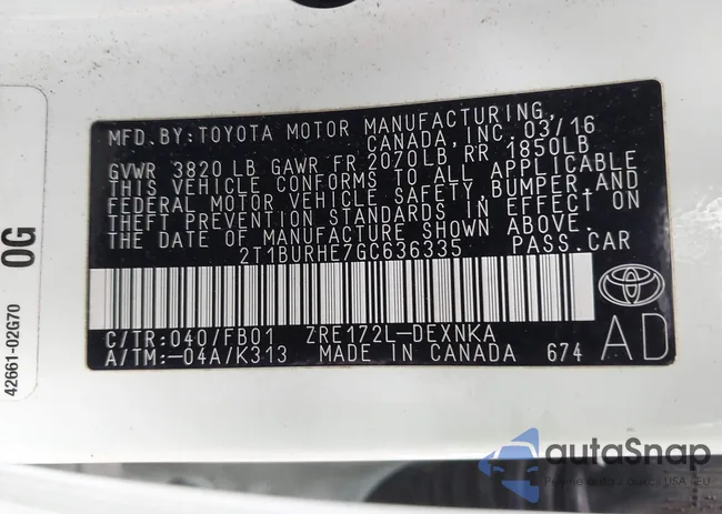 2T1BURHE7GC636335: 43030786