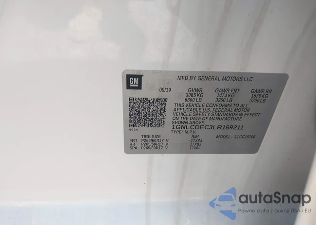 1GNLCDEC3LR169211: 43029928