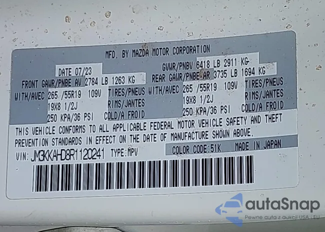 JM3KKAHD8R1120241: 43030170