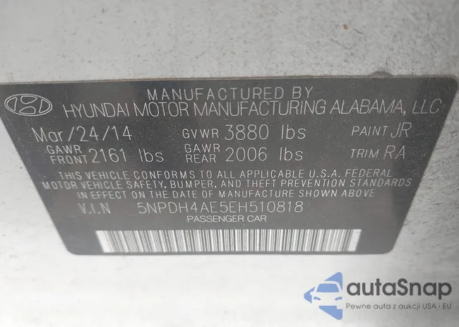 5NPDH4AE5EH510818: 43031316