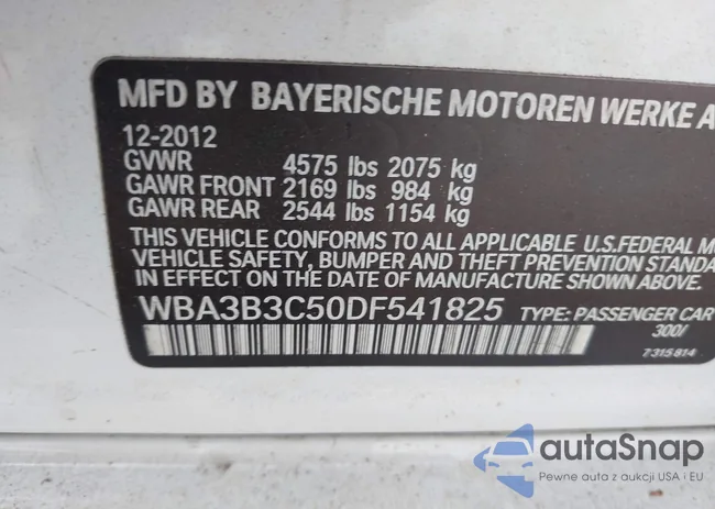 WBA3B3C50DF541825: 43031395