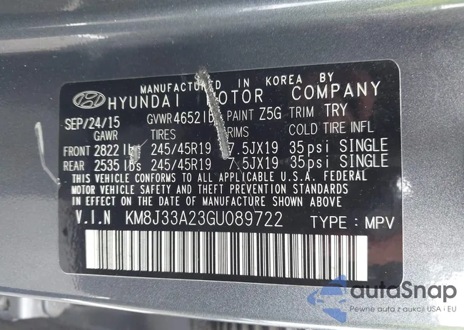 KM8J33A23GU089722: 43031466