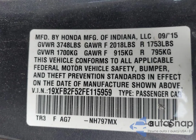 19XFB2F52FE115959: 43031552