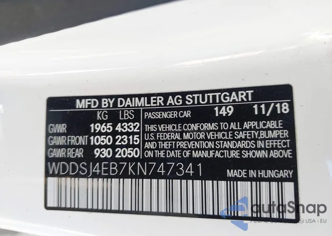 WDDSJ4EB7KN747341: 43031587