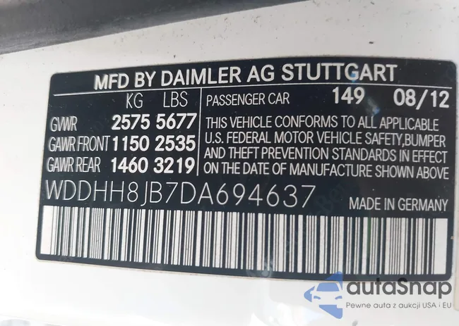 WDDHH8JB7DA694637: 43031645