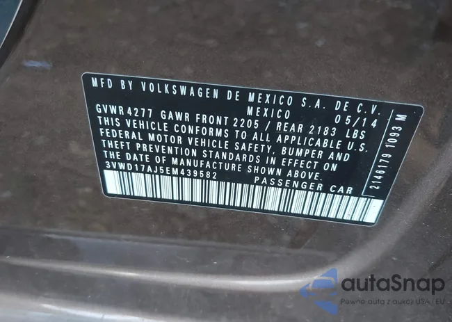 3VWD17AJ5EM439582: 43031664