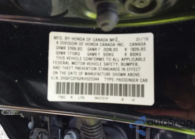 2HGFC2F62KH525344: 43031739