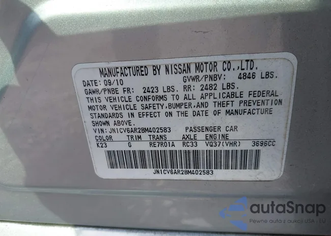 JN1CV6AR2BM402583: 43031768