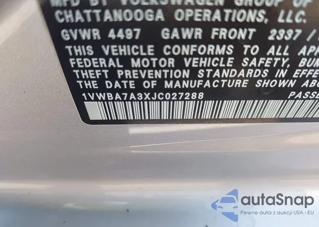 1VWBA7A3XJC027288: 43031818