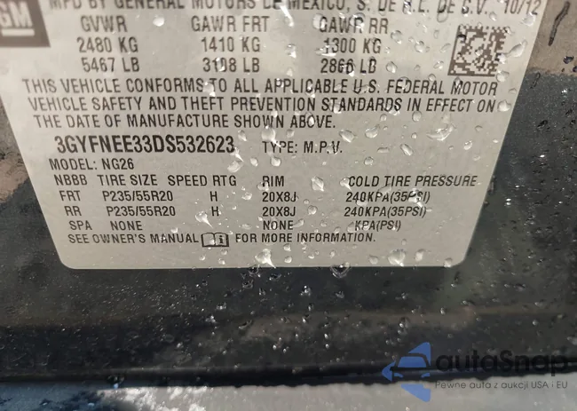 3GYFNEE33DS532623: 43030921