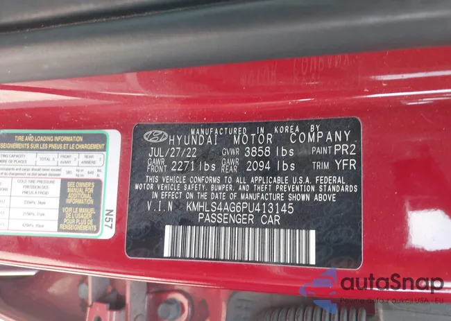 KMHLS4AG6PU413145: 43030935