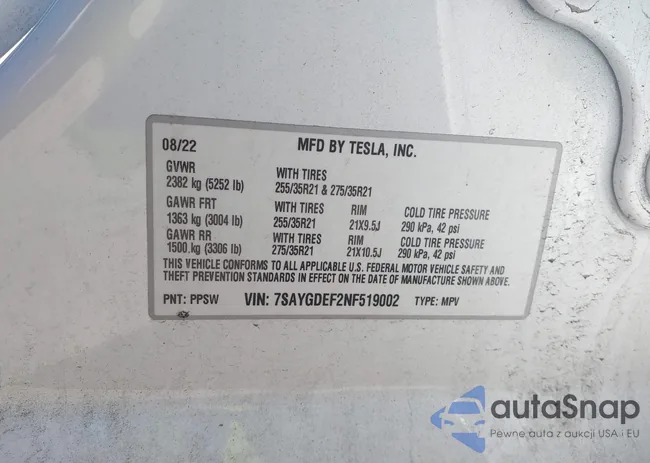 7SAYGDEF2NF519002: 43030966